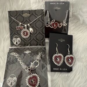FSU Florida Seminoles Florida State University fashion jewelry Lot NEW
